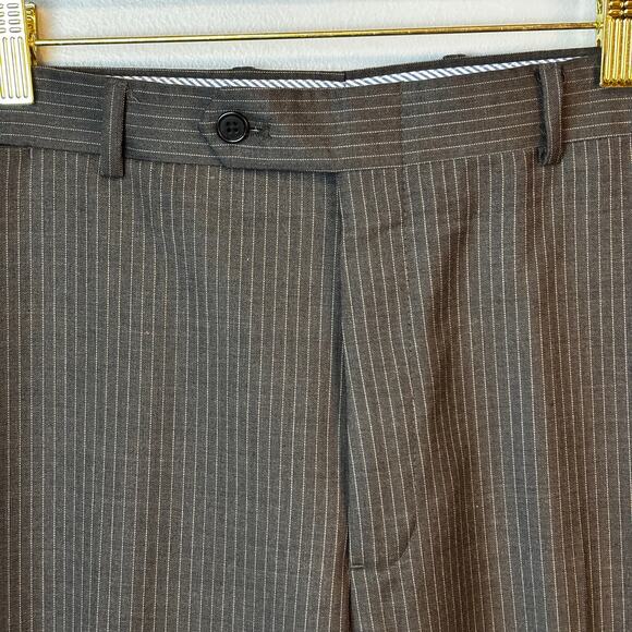 Men's Tommy Hilfiger Striped Wool Dress Pants Slacks 36 x 34 Career Wear - Picture 5 of 9